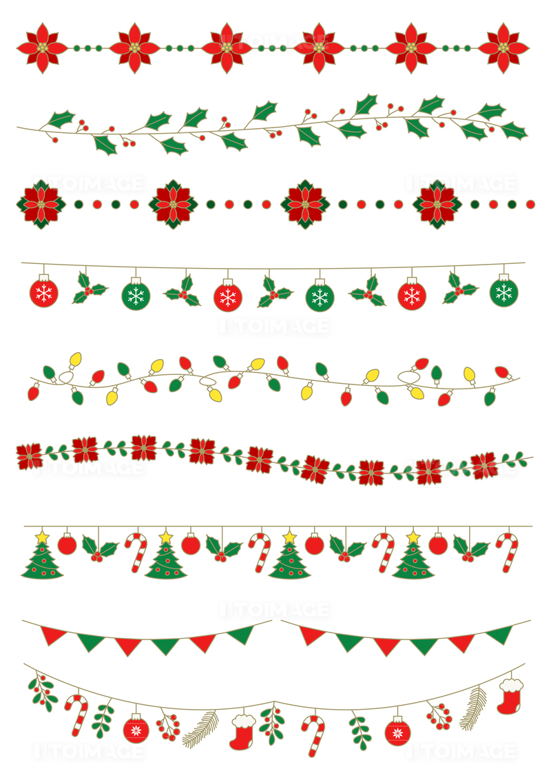 유토이미지 크리스마스 구분선 일러스트