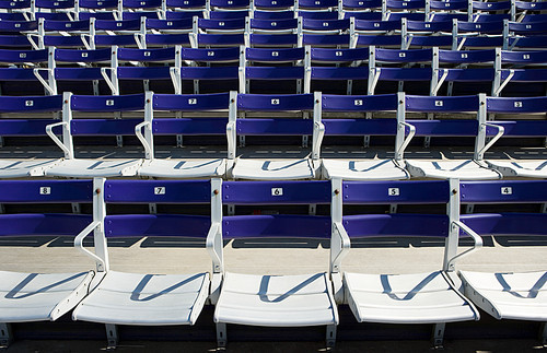 Empty spectator seats