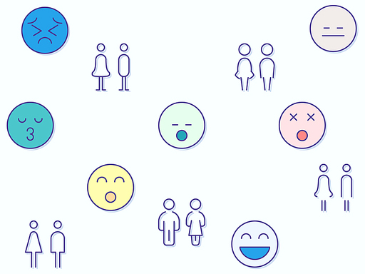 Set of emoticon, smile, expression, face, sign and emotion. minimal flat vector illustration of different types of icon. cute emoji illustration.