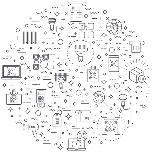 Simple Set of QR code and scan Related Vector Line Illustration. Contains such Icons as bar code, label, qr, tag, scanner, pay, digital and Other Elements.