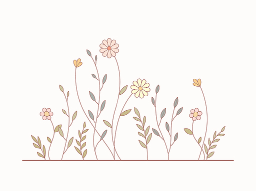 Vector of Illustration of wild flowers about flowers, icon, illustration, floral, and nature. Beautiful flower style color