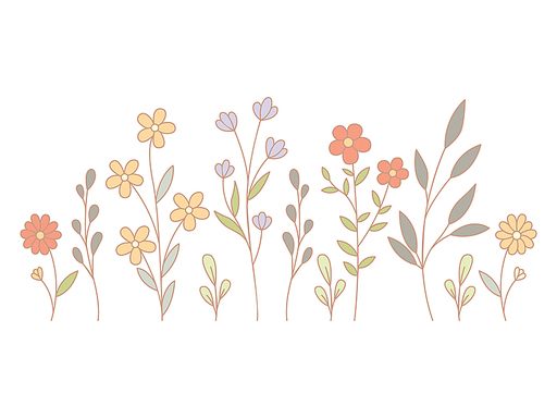 Vector of Illustration of wild flowers about flowers, icon, illustration, floral, and nature. Beautiful flower style color