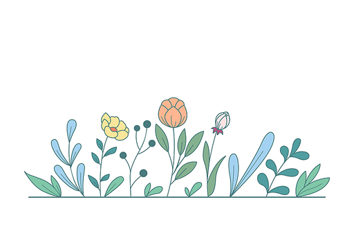 Vector of Illustration of wild flowers about flowers, icon, illustration, floral, and nature. Beautiful flower style color