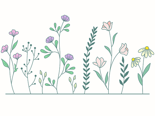 Vector of Illustration of wild flowers about flowers, icon, illustration, floral, and nature. Beautiful flower style color