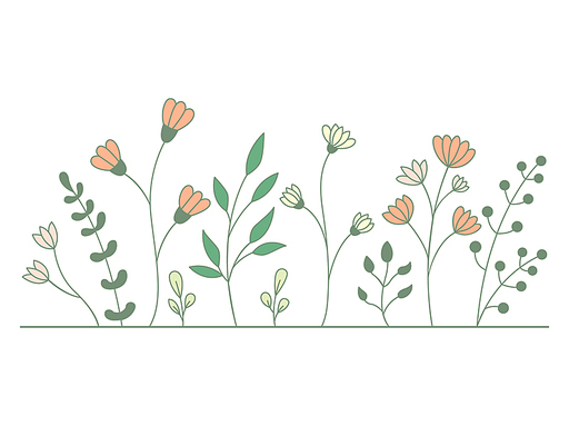 Vector of Illustration of wild flowers about flowers, icon, illustration, floral, and nature. Beautiful flower style color