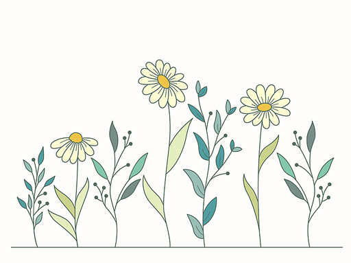 Vector of Illustration of wild flowers about flowers, icon, illustration, floral, and nature. Beautiful flower style color