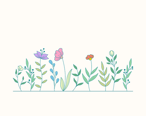 Vector of Illustration of wild flowers about flowers, icon, illustration, floral, and nature. Beautiful flower style color