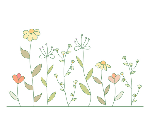 Vector of Illustration of wild flowers about flowers, icon, illustration, floral, and nature. Beautiful flower style color