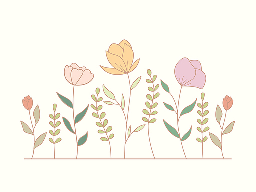 Vector of Illustration of wild flowers about flowers, icon, illustration, floral, and nature. Beautiful flower style color