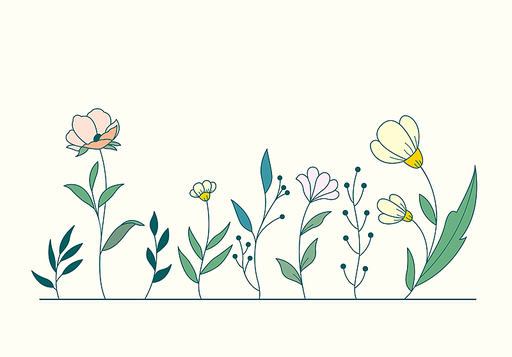 Vector of Illustration of wild flowers about flowers, icon, illustration, floral, and nature. Beautiful flower style color