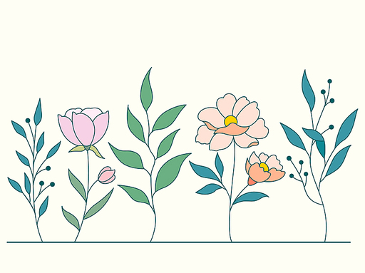 Vector of Illustration of wild flowers about flowers, icon, illustration, floral, and nature. Beautiful flower style color