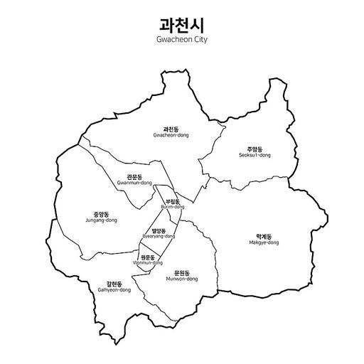 대한민국 과천시 지도