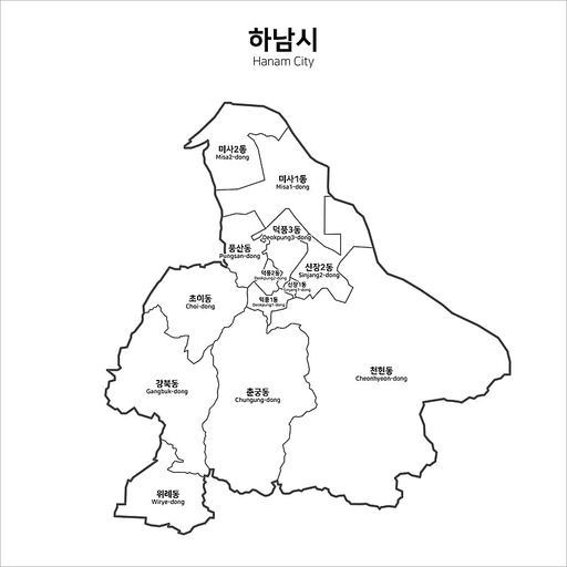 대한민국 하남시 지도