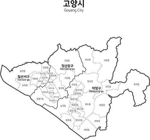 대한민국 경기도 고양시 지도