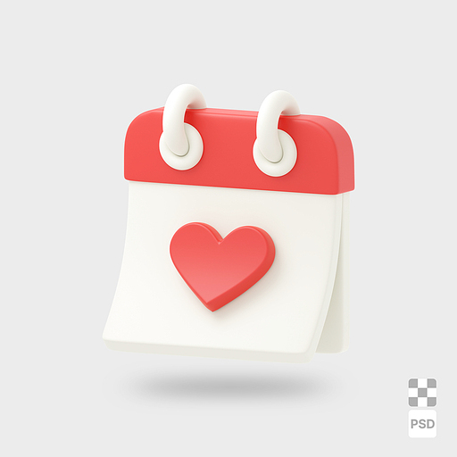 love calendar 3D 아이콘 | 러브 캘린더 3D ICON