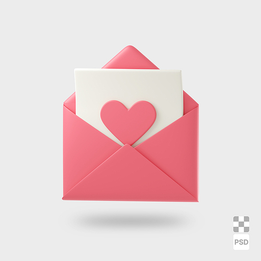 러브레터 3D 아이콘 | love letter 3D ICON