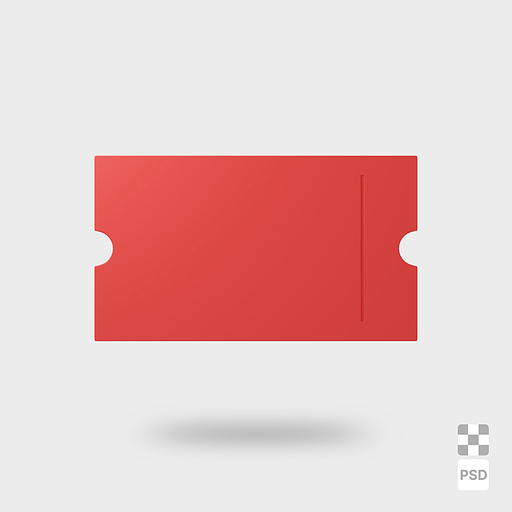 3D 티켓(빨간색) 이미지 1 | 3D TICKET(RED) IMAGE 1