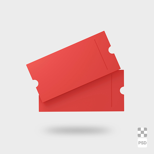 3D 티켓(빨간색) 이미지 2 | 3d TICKET(RED) IMAGE 2