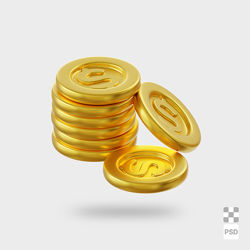 동전 3D 이미지 | Coins 3D Image