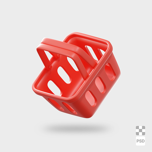 장바구니 3D 이미지 | Shopping Basket 3D Image