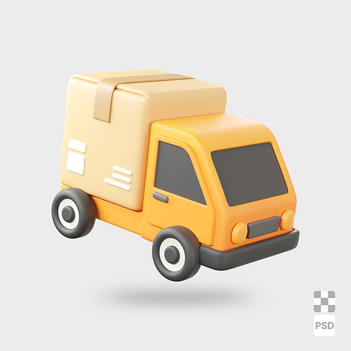 배송 트럭 3D 이미지 | Delivery Truck 3D Image