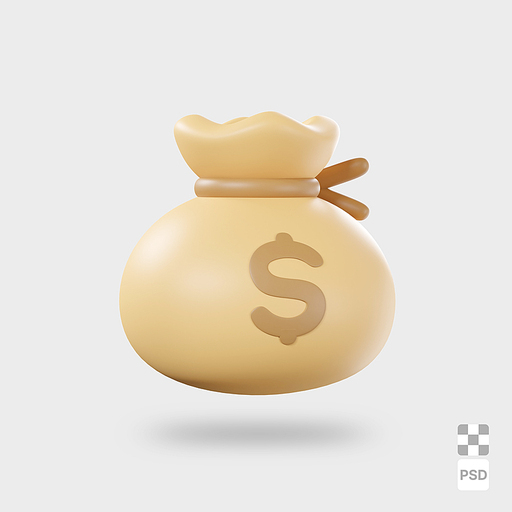 돈자루 3D 이미지 | Money Pocket 3D Image