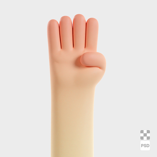 네 손가락 3D 이미지 | Four FINGER 3D IMAGE