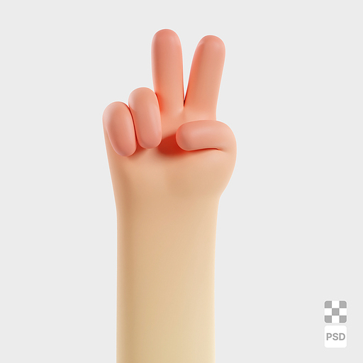 V 손 3D 이미지 | V Hand 3D Image