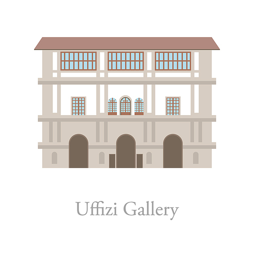 우피치 미술관(Uffizi Gallery) 일러스트