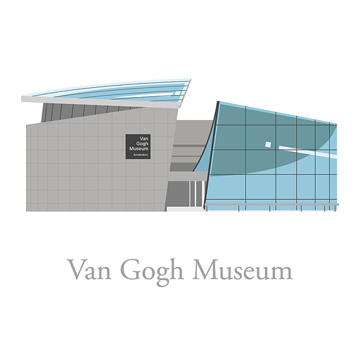 반 고흐 미술관(Van Gogh Museum) 일러스트