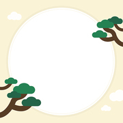 추석 보름달 연하장 일러스트 배경