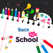 back to school. 어린이, 학생을 위한 개학 일러스트 디자인, 이벤트, 할인, 쇼핑, 일러스트 디자인.