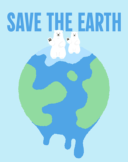 지구의날 지구온난화 환경오염 기후위기 녹는 지구 save the earth