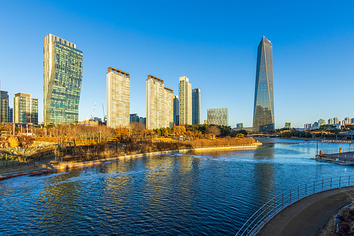 인천 연수구 송도국제도시와 센트럴파크