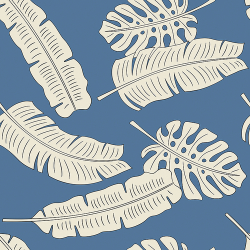 트로피컬 패턴 - 열대식물 일러스트 배경타일 벡터 패턴 10