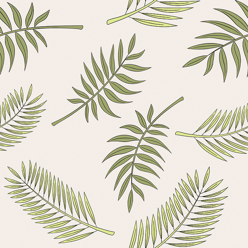 트로피컬 패턴 - 열대식물 일러스트 배경타일 벡터 패턴 2