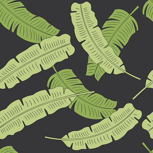 트로피컬 패턴 - 열대식물 일러스트 배경타일 벡터 패턴 3