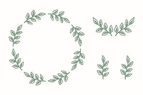 프레임소스 - 식물 프레임 디자인 벡터 일러스트 5