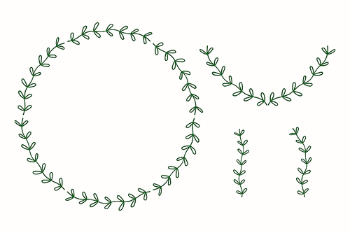 프레임소스 - 식물 프레임 디자인 벡터 일러스트 6