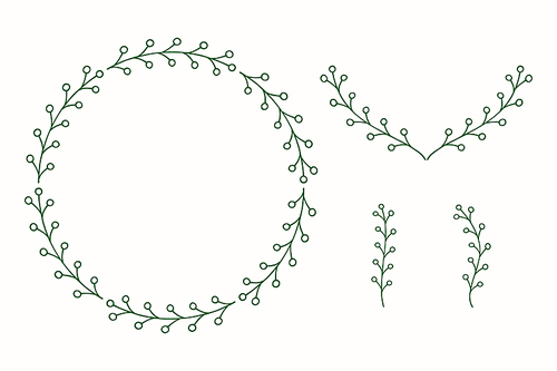 프레임소스 - 식물 프레임 디자인 벡터 일러스트 7