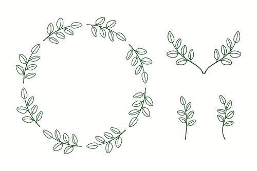 프레임소스 - 식물 프레임 디자인 벡터 일러스트 21