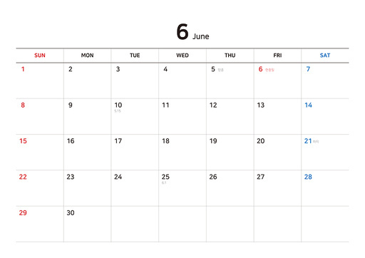 2025년 달력 템플릿 시리즈(2026년 1월,2월 포함)