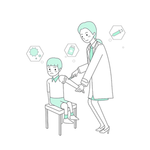 병원 의학 라인 일러스트