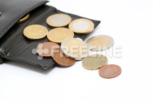 coins out of wallet 