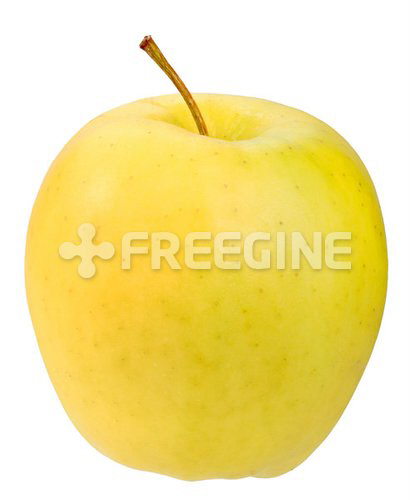 Single a yellow apple 