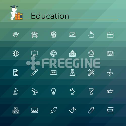 유토이미지 | Education Line Icons