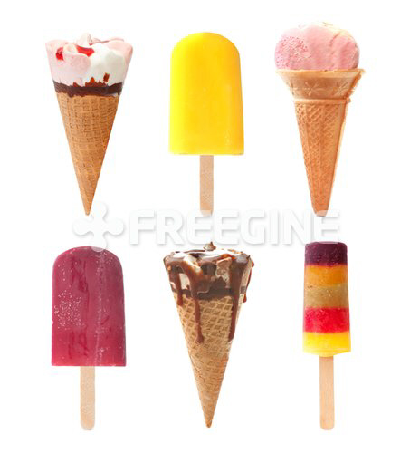 유토이미지 | 상세페이지 | 베이직샵 | 18620136 | Icecream and popsicle set