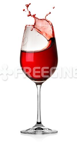 Splash wine isolated