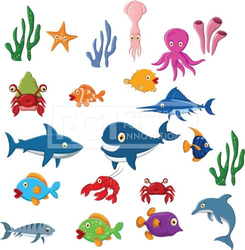 sea life cartoon collection