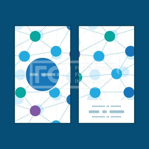 유토이미지 | Vector connected dots vertical round frame pattern business ...